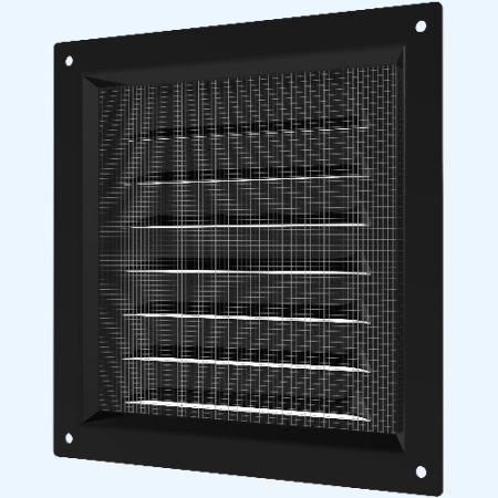 1515МЭ Black (черный) ERA Решетка вентиляционная МЭ сетка 150х150 окраш.сталь